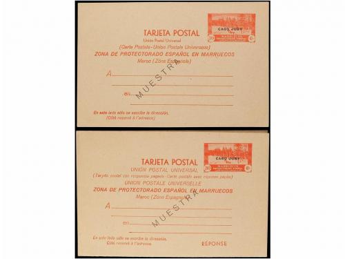 ✉ COLONIAS ESPAÑOLAS: CABO JUBY. Ed. 3M, 4M. 30 cts. rojo y 