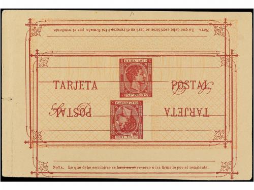 ✉ CUBA. Ed. 2ea. 25 cts. castaño. DOBLE IMPRESIÓN, UNA INVER