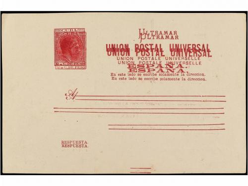 ✉ CUBA. Ed. 11+12. 2 cts. rojo + 3 ctvos. rosa. DOBLE IMPRES