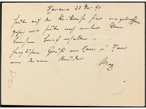 ✉ CUBA. Ed. 12. 1892. HABANA a ALEMANIA. 3 ctvos. rosa, lleg