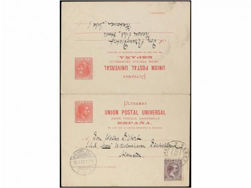 ✉ CUBA. Ed. 13. 1896. HABANA a ALEMANIA. 2 cts. + 2 cts. car