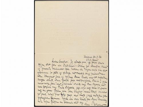 ✉ CUBA. Ed. 13. 1896. HABANA a ALEMANIA. 2 cts. + 2 cts. car