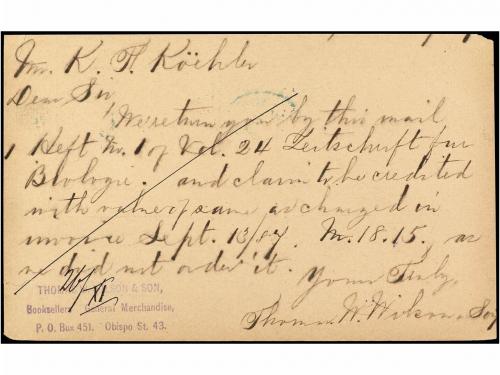 ✉ CUBA. Ed. 16A. 1887. HABANA a ALEMANIA. 2 cts. verde tipo 