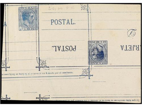 ✉ CUBA. Ed. 16 + 19. 2 cts. naranja + 2 cts. verde + 10 cts.
