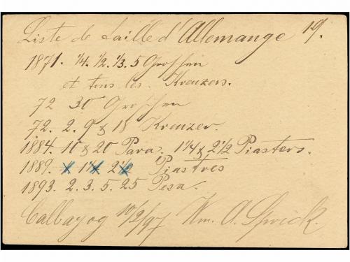 ✉ FILIPINAS. Ed. 11C. 1897. CALBAYOG a BÉLGICA. 3 ctvos. cas