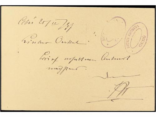 ✉ FILIPINAS. Ed. 11C. 1897. CEBU a ALEMANIA. 3 ctvos. castañ