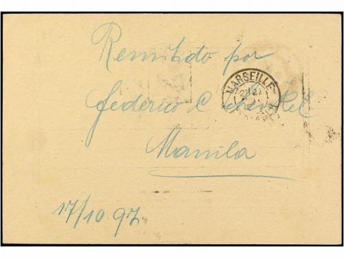 ✉ FILIPINAS. Ed. 11C. 1897. MANILA a TRIESTE (Austria). 3 ct