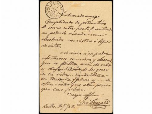 ✉ COLONIAS ESPAÑOLAS: GUINEA. Ed. 1. 1903. BATA a MADRID. 10