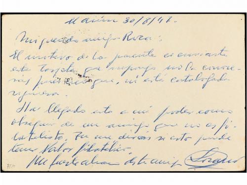 ✉ COLONIAS ESPAÑOLAS: SAHARA. Ed. 1. 1947. EL AAIUN a VALENC