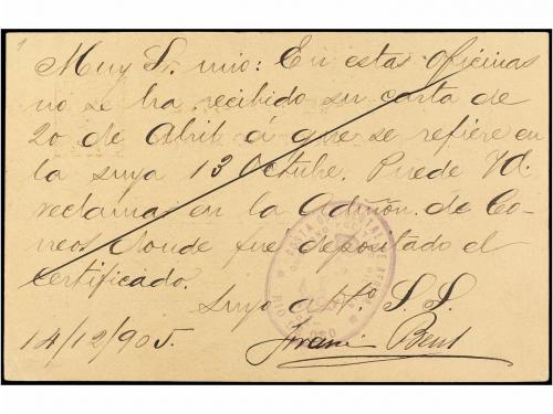 ✉ COLONIAS ESPAÑOLAS: RIO DE ORO. Ed. 1. 1905 (14-XII). RIO 