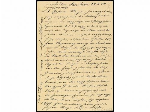 ✉ PUERTO RICO. Ed. 12. 1898. SAN JUAN a ALEMANIA. 3 ctvos. c