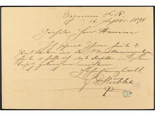 ✉ PUERTO RICO. Ed. 12. 1898. BAYAMON a BARCELONA. 3 ctvos. c