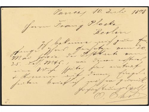 ✉ PUERTO RICO. Ed. 9. 1898. PONCE a ALEMANIA. 5 mils. carmín