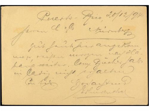 ✉ PUERTO RICO. Ed. 8. 1894. SAN JUAN a ALEMANIA. 3 ctvos. ca