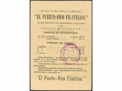 ✉ PUERTO RICO. Ed. 8. 1896. SAN JUAN a GUATEMALA. 3 ctvos. c