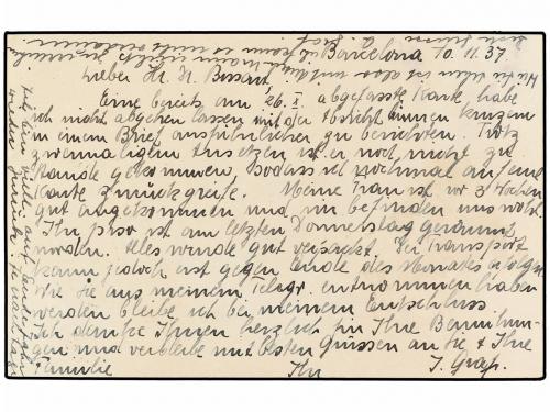 ✉ ESPAÑA. Ed. 72B. 1937. BARCELONA a ZURICH (Suiza). 30 cts.