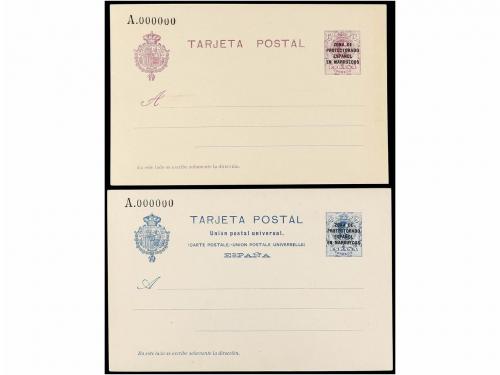 ✉ MARRUECOS. Ed. 15/16M y 17/18M. 15 cts. lila y 25 cts. azu