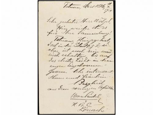 ✉ MARRUECOS. Ed. 15. 1924. TETUÁN a AUSTRIA. 15 cts. lila co