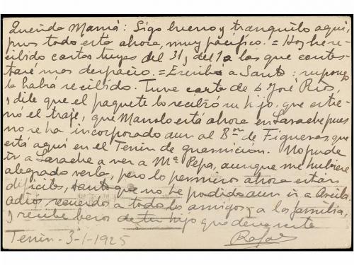 ✉ MARRUECOS. Ed. 15. 1925. EL TENIN (Fuerte Español cerca de