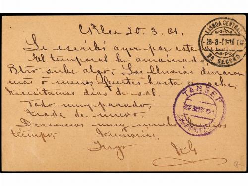 ✉ MARRUECOS. 1901. CASABLANCA a FUNCHAL (Madeira). 5 cts. ve