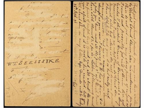 ✉ MARRUECOS. 1896-97. MOGADOR a INGLATERRA y SUIZA. Dos Ente