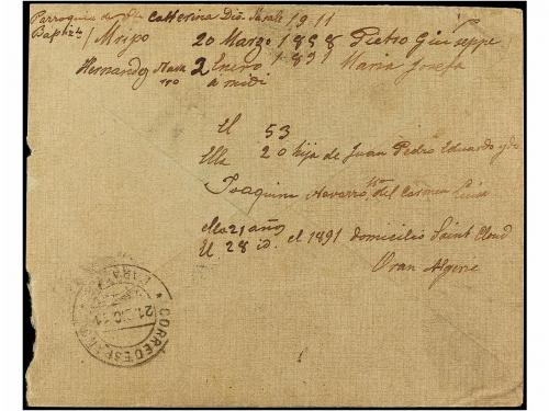 ✉ MARRUECOS. 1911. CASABLANCA a LARACHE. Circulado con la ma