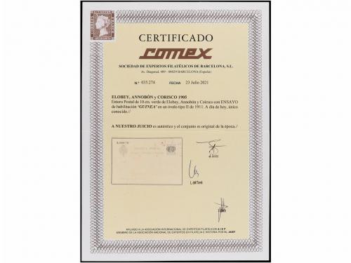 ✉ COLONIAS ESPAÑOLAS: GUINEA. Entero Postal de 10 cts. verde