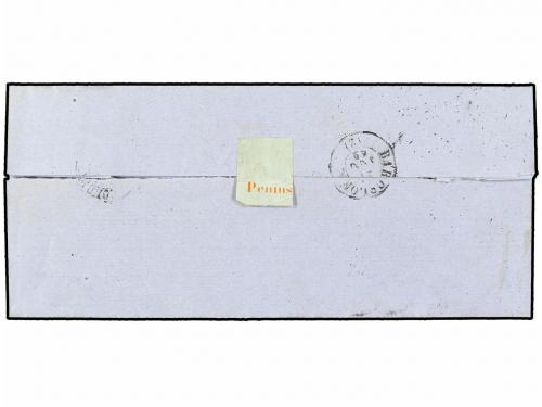 ✉ ESPAÑA. Ed. 58. 1862. SANTIAGO a BARCELONA. 4 cuartos cast