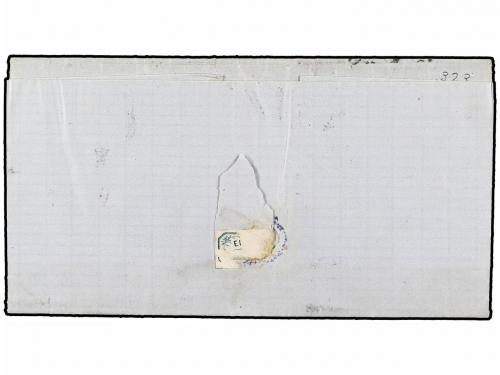 ✉ ESPAÑA. Ed. 61. 1863. ALICANTE a BARCELONA. 1 real castaño