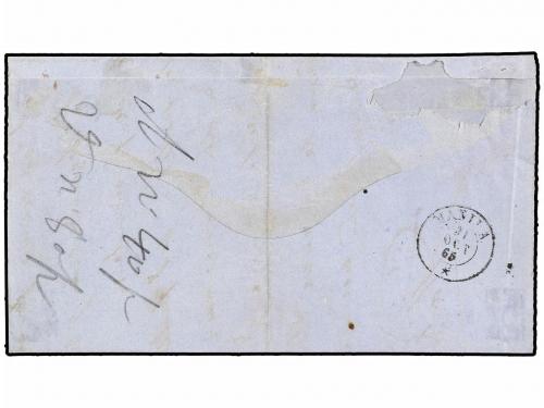 ✉ ESPAÑA. Ed. 73. 1865. JEREZ a MANILA (Filipinas). Envuelta