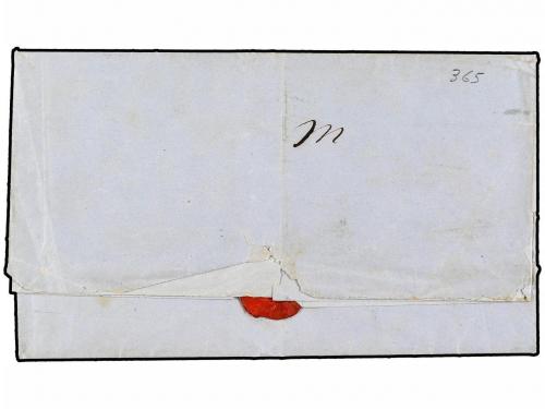 ✉ ESPAÑA. Ed. 72. 1865. CÁDIZ a MATANZAS. 1 real verde. Manu