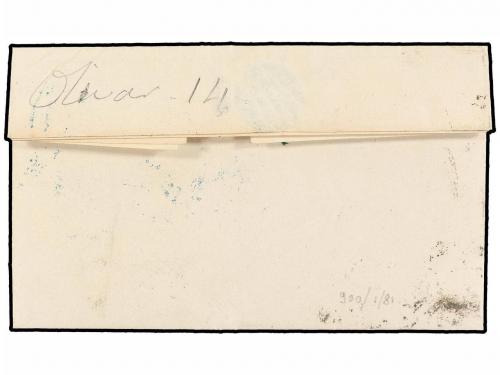 ✉ ESPAÑA. Ed. 22. 1854. MADRID correo interior. 1 cuarto bro