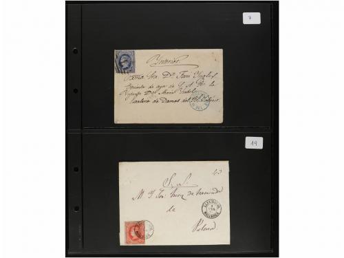 ✉ LOTES y COLECCIONES. HISTORIA POSTAL. Conjunto de 27 carta