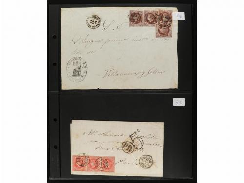 ✉ LOTES y COLECCIONES. HISTORIA POSTAL. Conjunto de 27 carta
