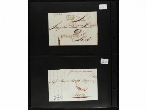 ✉ LOTES y COLECCIONES. 1800-1850. PORTUGAL. Conjunto de 41 c
