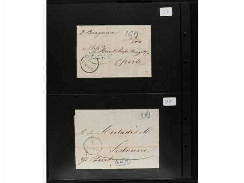 ✉ LOTES y COLECCIONES. 1800-1850. PORTUGAL. Conjunto de 41 c
