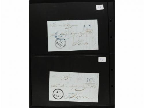 ✉ LOTES y COLECCIONES. 1800-1850. PORTUGAL. Conjunto de 41 c