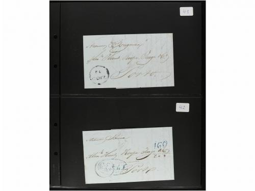 ✉ LOTES y COLECCIONES. 1800-1850. PORTUGAL. Conjunto de 41 c