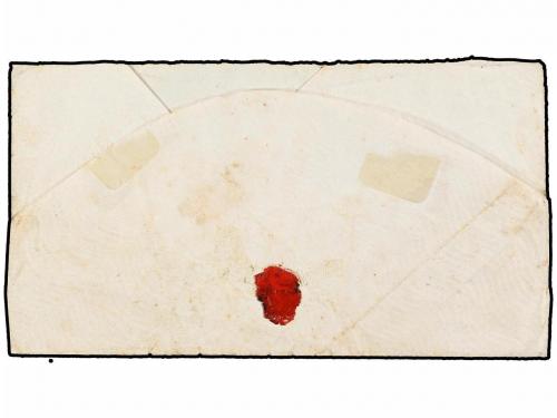 ✉ ESPAÑA. Ed. 56 (2). 1860. BADAJOZ a BUENOS AIRES. 2 reales