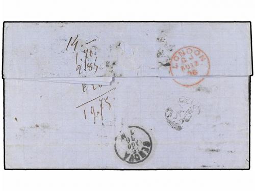 ✉ REPUBLICA DOMINICANA. 1876. SANTO DOMINGO a GENOVA. Carta 