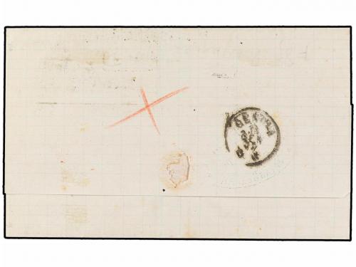 ✉ PUERTO RICO. 1876. MAYAGUEZ a GENOVA. Circulada con sellos