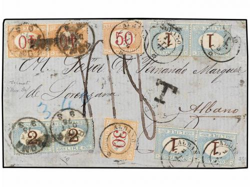 ✉ ECUADOR. 1875. CUENCA a ALBANO (Italia) y reexpedida a ROM