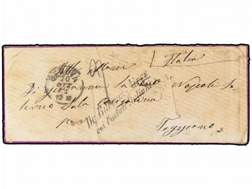 ✉ ITALIA. 1874. BUENOS AIRES a TEGIANO (Salermo). Sobre con 