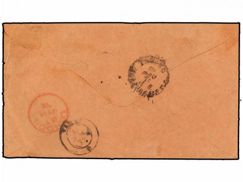 ✉ ARGENTINA. 1875. BUENOS AIRES a VOGHERA (Italia). Sobre co