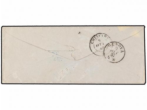 ✉ ARGENTINA. 1857. BUENOS AIRES a ITALIA. Sobre con fechador