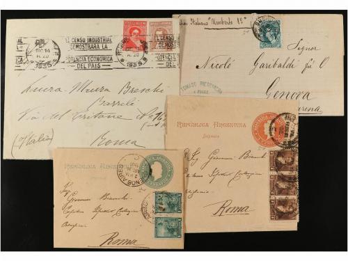 ✉ ARGENTINA. 1890-1925. Conjunto 24 cartas circuladas a ITAL