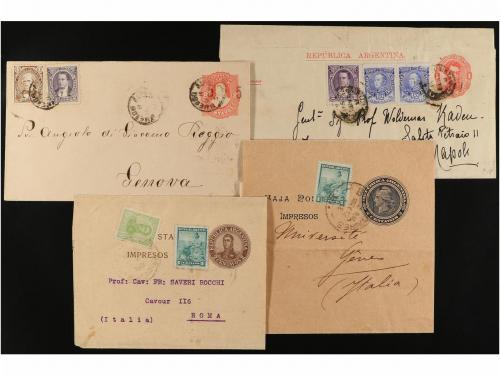 ✉ ARGENTINA. 1890-1925. Conjunto 24 cartas circuladas a ITAL