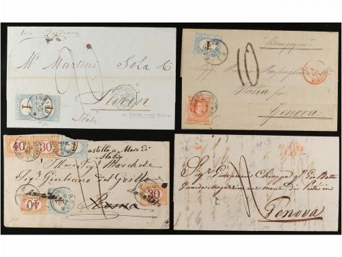 ✉ ARGENTINA. 1843-1878. Conjunto de 32 cartas circuladas a I