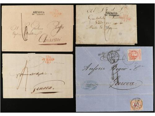✉ ARGENTINA. 1843-1878. Conjunto de 32 cartas circuladas a I