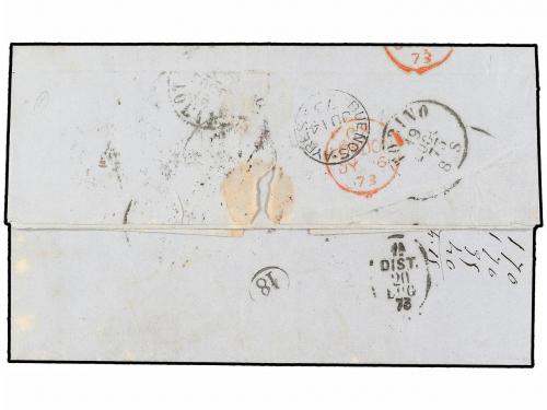 ✉ ARGENTINA. 1873. BUENOS AIRES a ITALIA. Circulada por el c